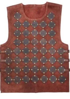 Wildleder Brustpanzer Vidar, braun - Lederrüstung