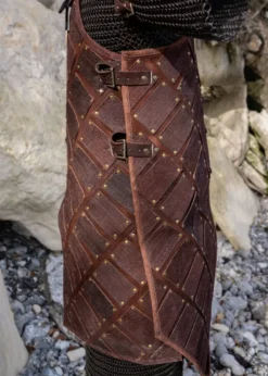 Woodsman LARP-Rüstung, Veloursleder, Braun