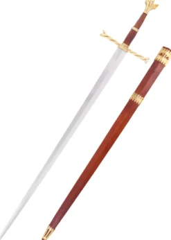 'Writhen Hilt'-Schwert mit gewundenem Griff u. Scheide (Royal Armouries), 15. Jh