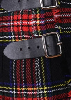 8 Yard Kilt, Schottenrock, Black Stewart Tartan